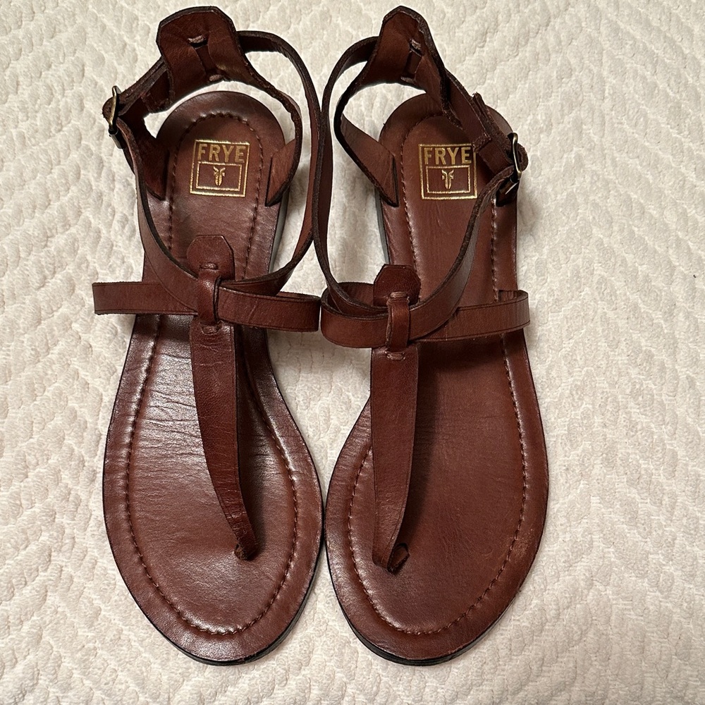 Frye Women's Tan Leather Sandals